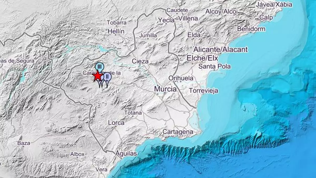 Un terremoto de 3,1 grados sacude el Noroeste de la Región de Murcia